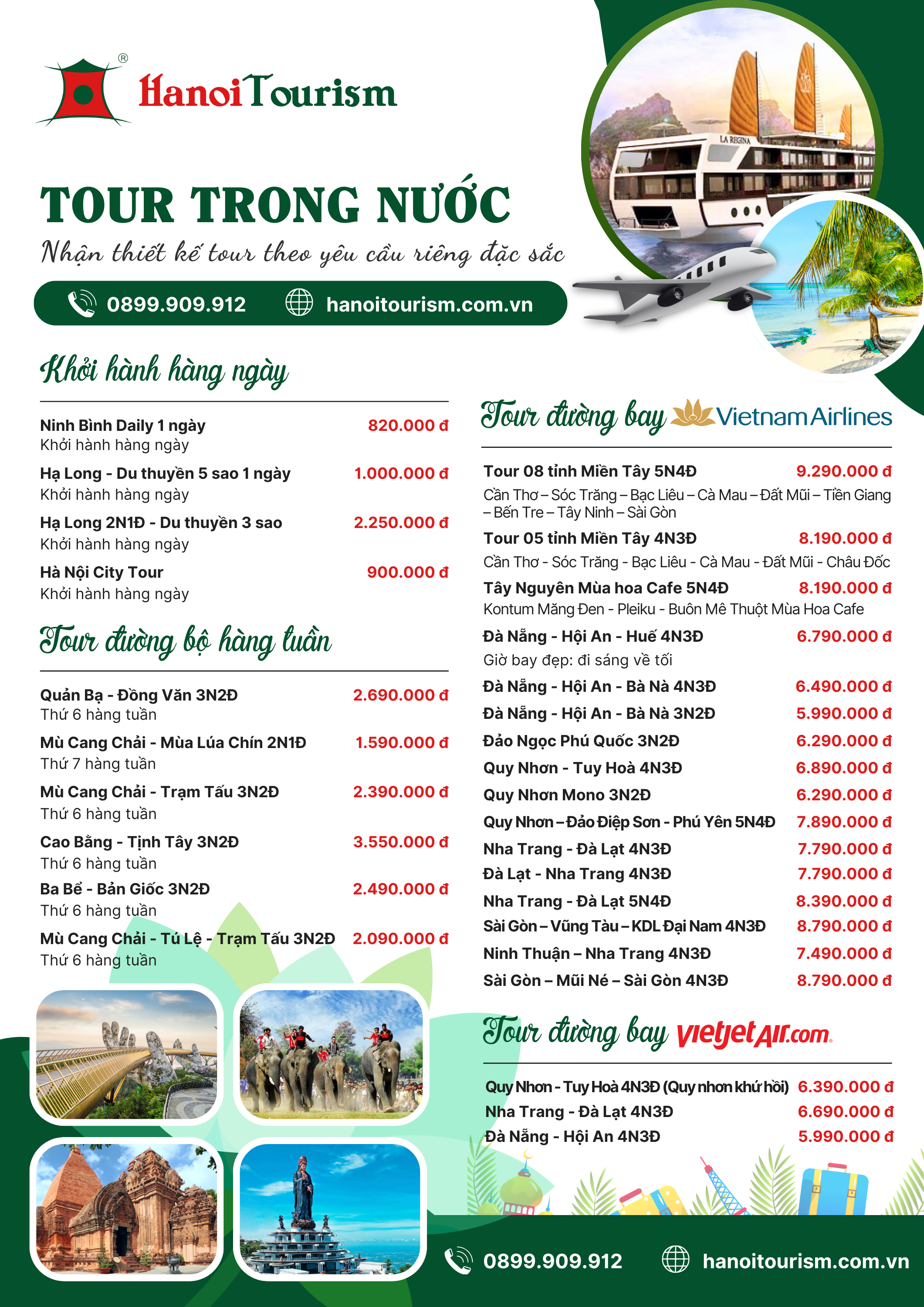 List tour trong nước - Hanoi Tourism