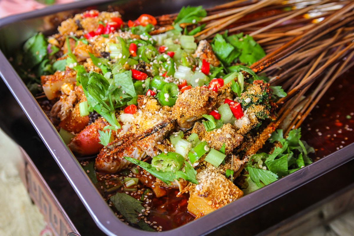 Xiên que cay Trùng Khánh - Trung Quốc