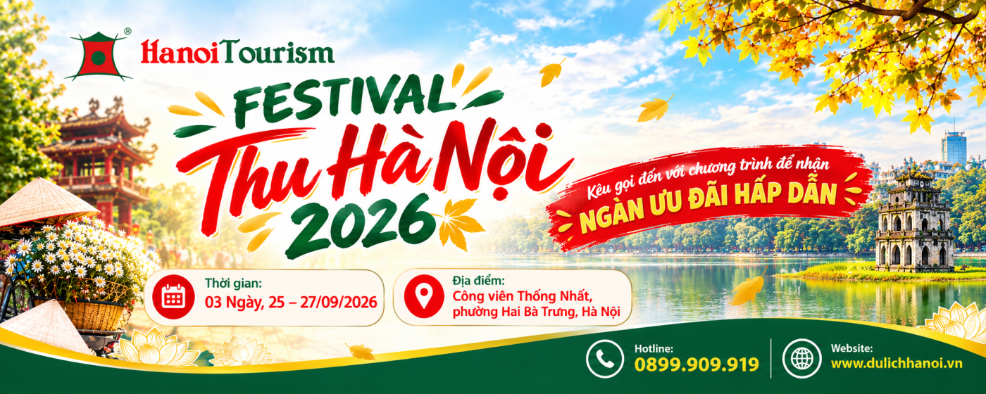 Banner FESTIVAL THU HÀ NỘI 2026 - ngang dai
